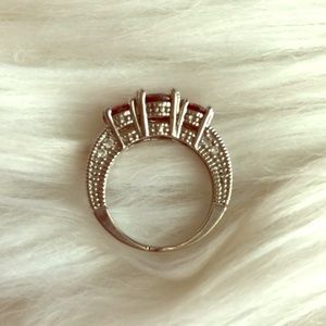 Past present future ruby red ring